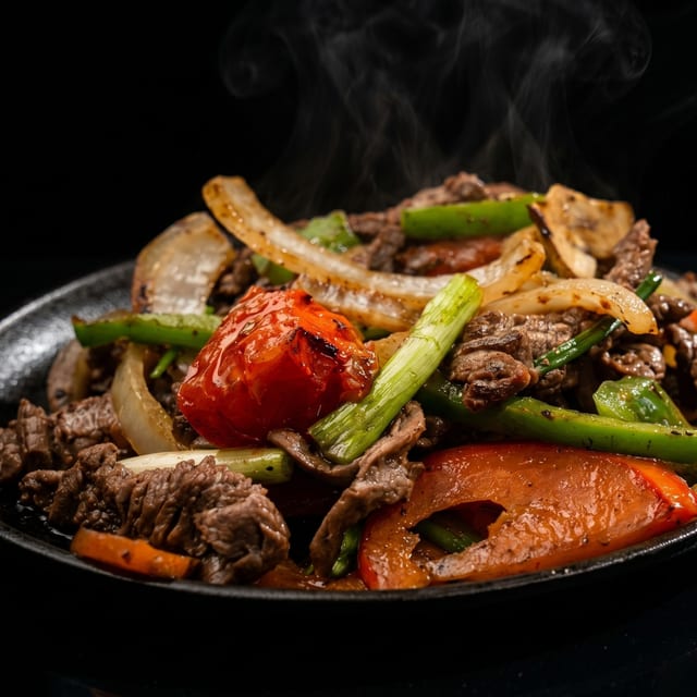 Angus Steak Fajitas.