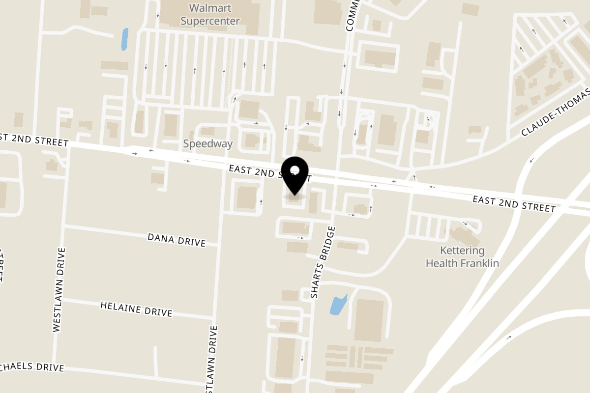 Map showing the location of El Vaquero El Vaquero - Franklin (937) 746-7977 on 1350 E 2nd St in Franklin