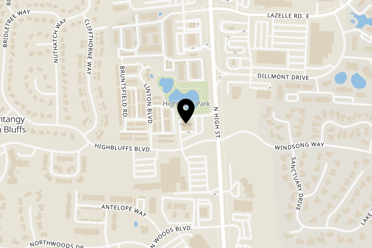 Map showing the location of El Vaquero El Vaquero Worthington 8231 N High St (614) 987-5975 on 8231 N High St in Columbus