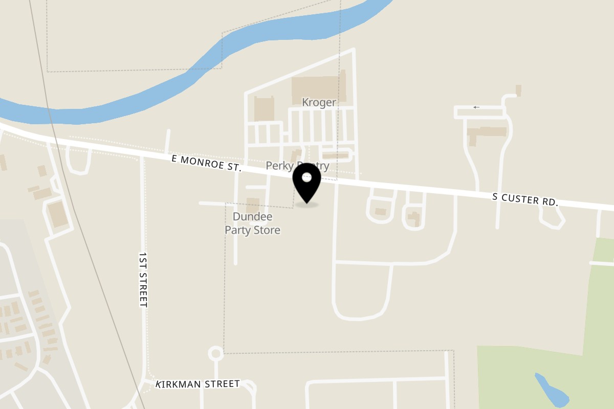 Map showing the location of El Vaquero El Vaquero - Dundee (734) 823-5200 on 14225 S Custer Rd in Dundee