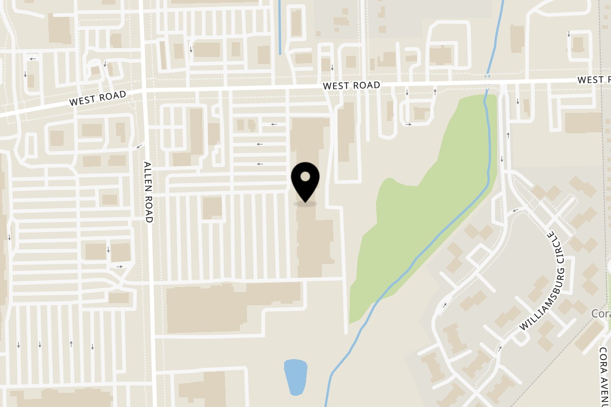 Map showing the location of El Vaquero El Vaquero Woodhaven (734) 982-3010 on 19135 West Rd in Trenton